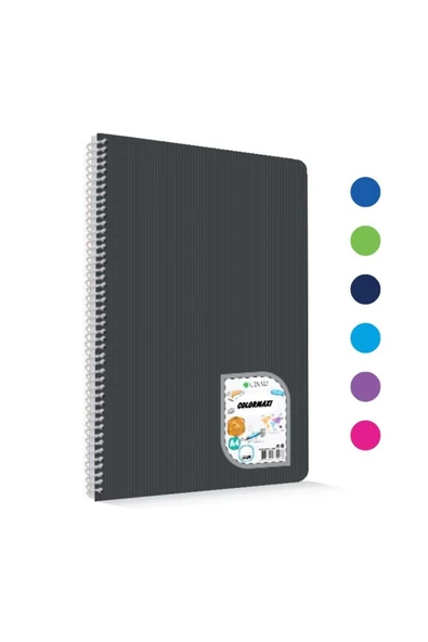 ÇINAR DEFTER Çınar Colormaxi Spiralli Defter Plastik Kapak Çizgili 120 Yp A4 120/1 73007 ürün görseli 1
