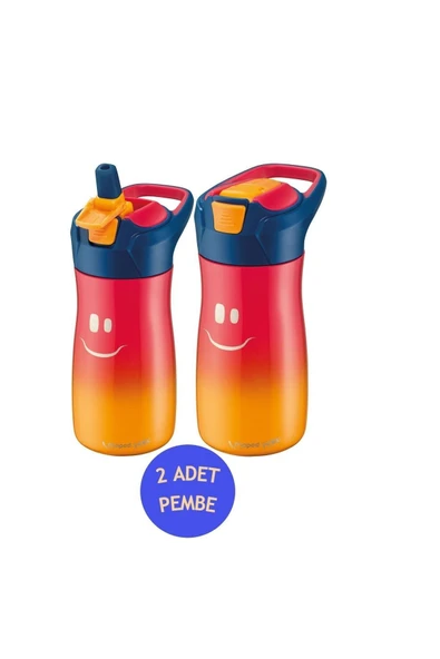 Maped Matara Picnik 580 Ml Çelik Gülen Yüz 2 Li Set Pembe ürün görseli 1