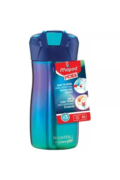 Maped Picnik 430ml Çelik Matara Nightfall Mavi - Resim 2
