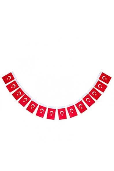 Vatan Mini Boy İpli Kağıt Türk Bayrağı 10x6Cm 50 Li ürün görseli 1