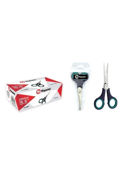 FixPoint Paslanmaz Çelik Makas 139mm 14 Cm Orta Boy Tekstil Makası Çok Amaçlı Ofis Makası ürün görseli 1