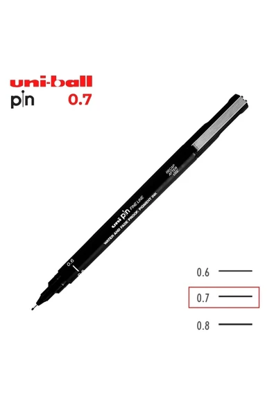 Uni Uniball Pin Akrilik Uçlu Teknik Çizim Kalemi 0.7mm ürün görseli 1