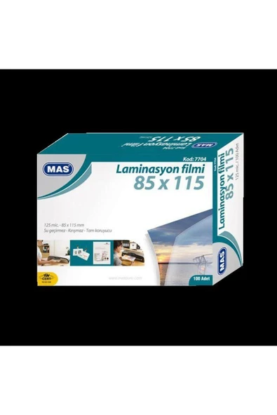 Mas Laminasyon Filmi 125 Mic 85*115 7704 ürün görseli 1
