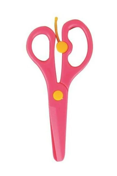 Südor Çocuklar Için Korumalı Pembe Plastik Kağıt Makas ürün görseli 1