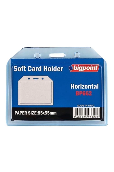 Bigpoint Kart Kabı Yatay Şeffaf 85x54mm ürün görseli 1