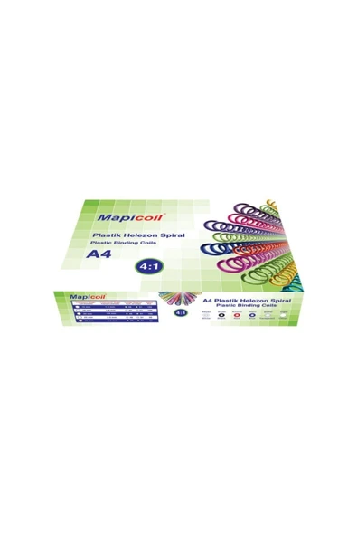 Mapi 4:1 Plastik Helezon Spiral Şeffaf 6mm 200 Adetli Kutu(2350604) 48 Lop ürün görseli 1