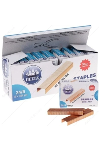 Delta 24/6 Zımba Teli 10lu Paket Sarı 10x1000 ürün görseli 1