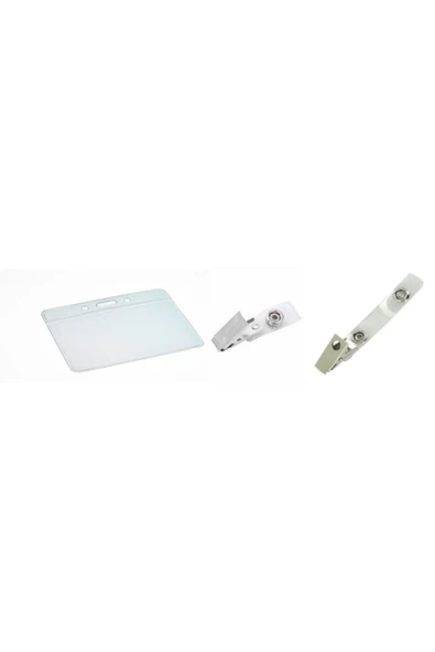 Mapi Yatay Yaka Kartlığı (7.5cm-9cm), Sarf Metal Ve Plastikten Klips. 2 Adet Kartlık, 2 Adet Klips. ürün görseli 1