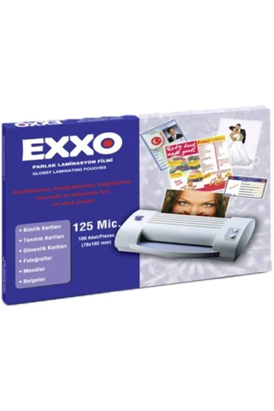 Exxo Laminasyon Film A-4 125 Mic 100 Lü ürün görseli 1