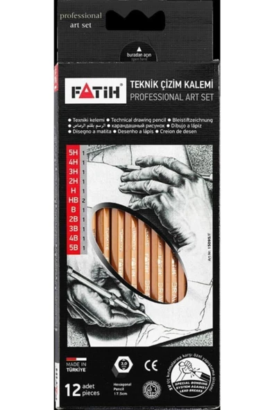 Fatih Teknik Çizim Kalemi Profesyonel Set ürün görseli 1