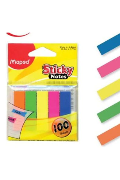 Maped Indeks 5 Li 100 Yp 15x76 Mm 5 Renk 758210 ürün görseli 1