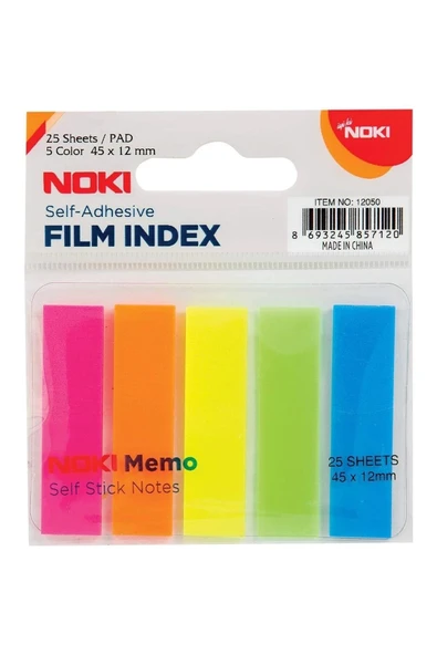 Noki Memo Film Index 5 Renk 12x45mm 25 Yp. 12050 Yapışkan Notluk ürün görseli 1