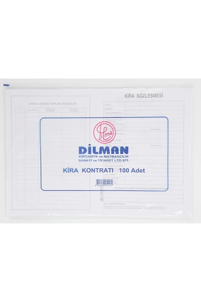 Dilman Kira Kontratı 100'lü ürün görseli 1