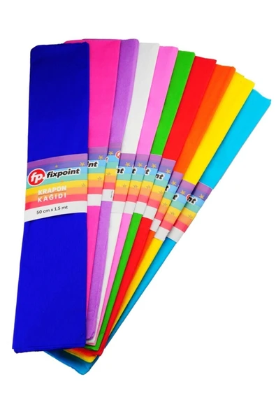 FixPoint Krapon Kağıdı Karma Renk 10'lu 1,5mt X 50cm G.f ürün görseli 1