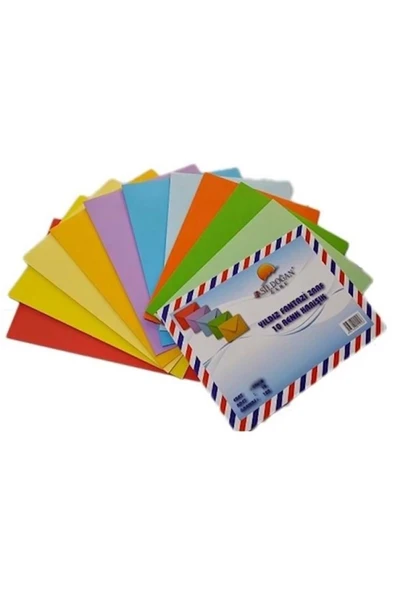 Asil 10 Renk Karışık 13x18 Cm Zarf ürün görseli 1