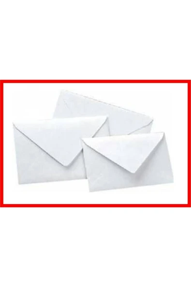 Umur Düğün Atkı Zarfı,mektup Zarfı, Para Zarfı, Beyaz 1. Hamur Davetiye Zarfı 114x162mm(1 PAKET) 100 Adet ürün görseli 1