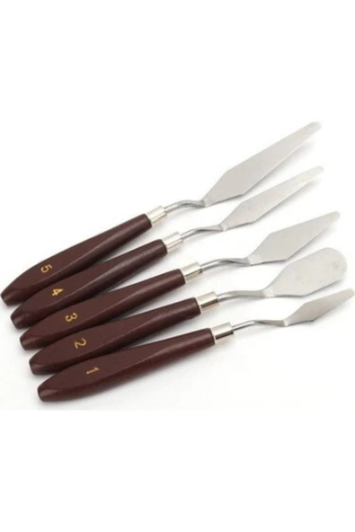 SENİNDÜŞLERİN - Resim Spatula Seti, Metal Spatula 5'li (painting Knife) ürün görseli 1