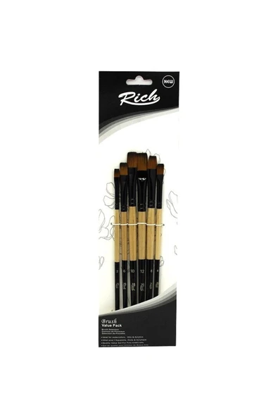 Rich 11217 Stroke 6 Lı Fırça Seti Set 3 01319 ürün görseli 1