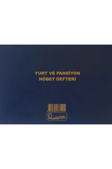Kocaoluk Yurt Ve Pansiyon Nöbet Defteri Cilt Kapak ürün görseli 1
