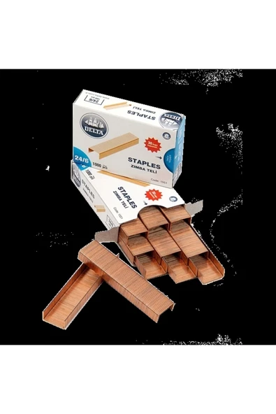 Delta Zımba Teli 1000 Li 24/6 Sarı 1551 - 10'lu Paket ürün görseli 1