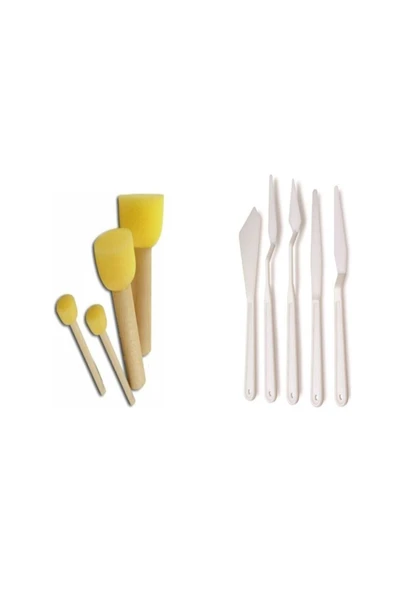 Rich Ponpon Fırça Ve Spatula 2'li Set ürün görseli 1
