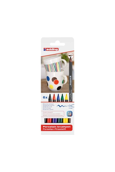 Edding 4200 Porselen Kalemi Standart Ana Renkler (6 LI PAKET) ürün görseli 1