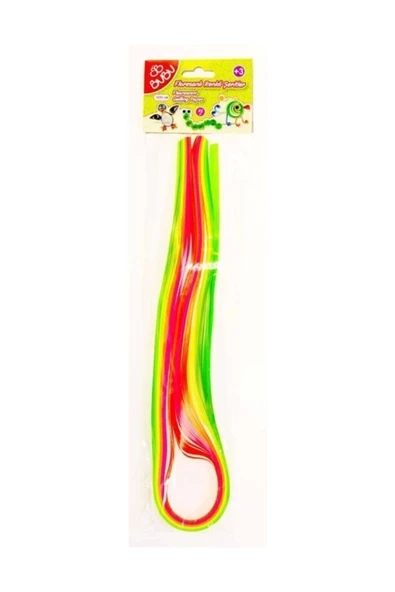 Bubu Bu-bu Floresanlı Renkli Şeritler Quilling 1x75 cm 120 gr ürün görseli 1