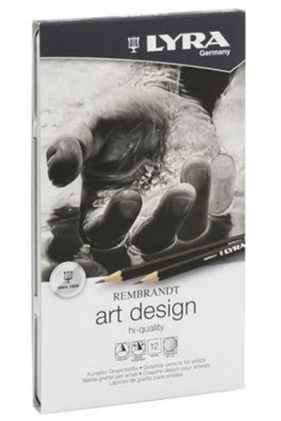 LYRA Rembrandt Art Design Profesyonel Dereceli Kalem Seti 12`li Metal Kutu ürün görseli 1