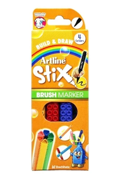 artline Stix Brush Marker 4lü Set ürün görseli 1