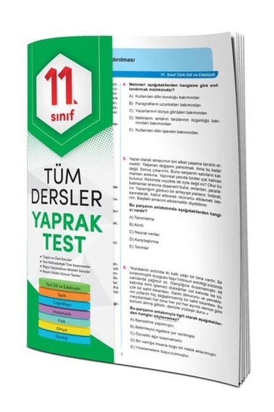 Nesil Yayınları Tüm Dersler Yaprak Test 11. Sınıf /4 Element ürün görseli 1