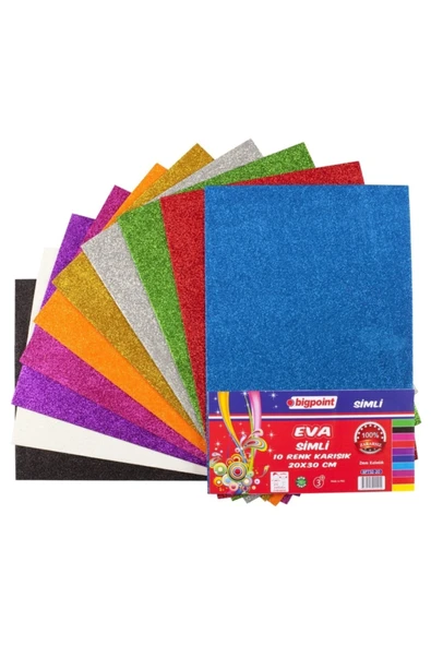 Bigpoint Simli Eva 20x30cm Karışık 10 Renk ürün görseli 1