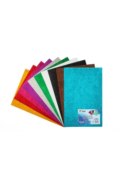 Lino Eva 50x70 Cm.10 Renk 2mm. Simli Yapışkanlı 10lu Paket ürün görseli 1