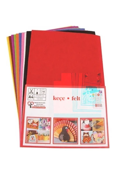 Puti Yapışkanlı Keçe 20x30 Cm 2 Mm 10 Renk ürün görseli 1
