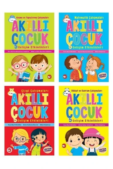 Ema Çocuk Okul Öncesi Akıllı Çocuk Gelişim Etkinlikleri Seti 4 Kitap (3+) ürün görseli 1