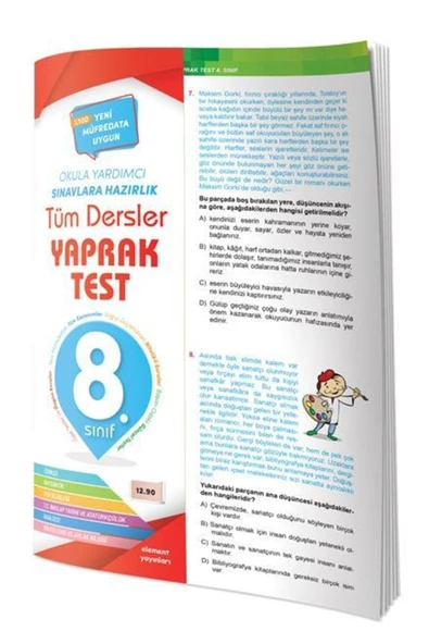 Nesil Yayınları Tüm Dersler Yaprak Test 8.sınıf /4 Element ürün görseli 1