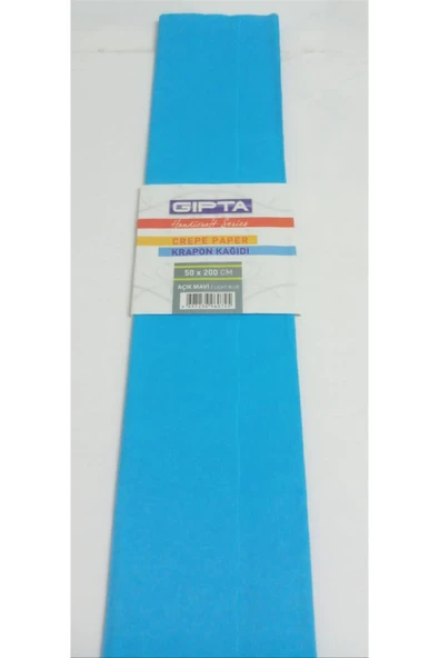 Gıpta Krapon Kağıdı 50 X 200 Cm Açık Mavi Krapon Kağıdı (10 Lu Paket) ürün görseli 1