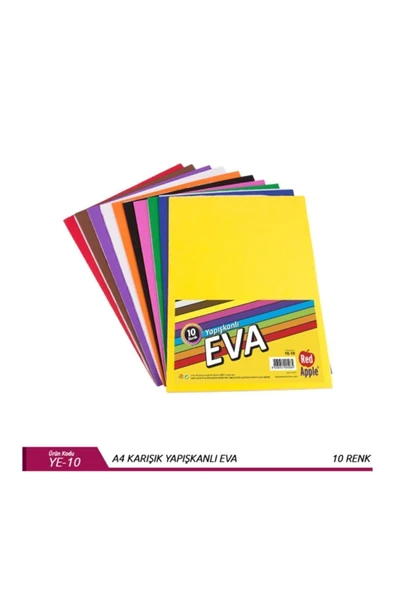 Red Apple Eva ( A4 ) Yapışkanlı 10 Renk ürün görseli 1