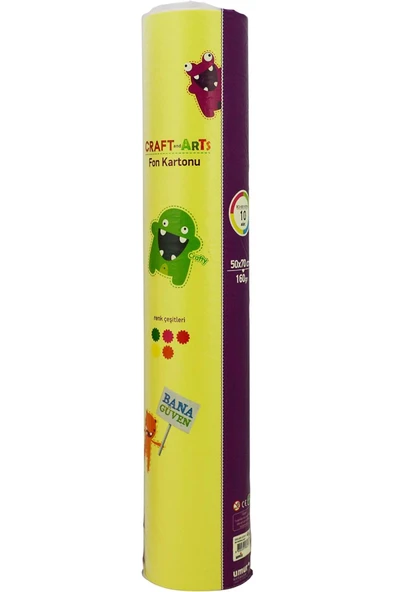 Craft and Arts 50x70 10 Renk Fon Kartonu Uca-100-5070-r / ürün görseli 1