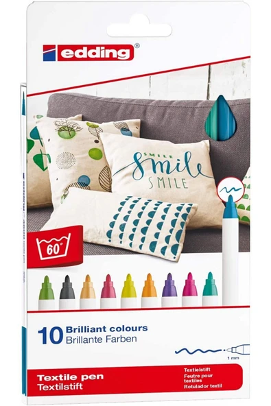 Edding 4600 10'lu Kumaş Kalemi Set - Fun ürün görseli 1