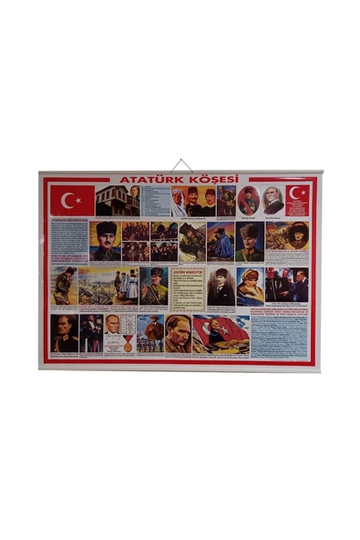 AND Atatürk Köşesi Levhası 70x100 Cm Askılı Ve Çıtalı ürün görseli 1