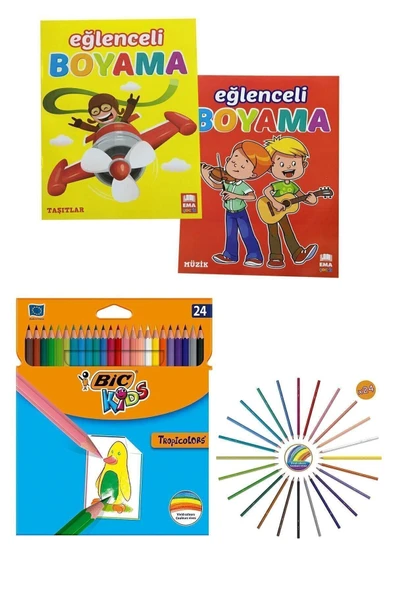 Bic Tropicolor Kuru Boya Kalemi 24 Lü Boyama Kitabı B.s ürün görseli 1