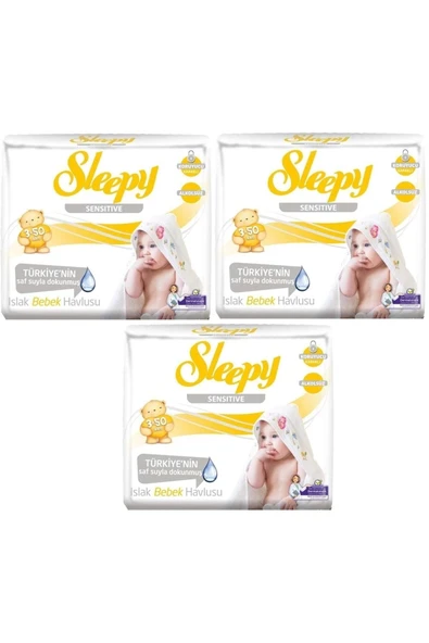 Sleepy Islak Havlu 50 Yaprak 9'lu Set Sensitive ürün görseli 1
