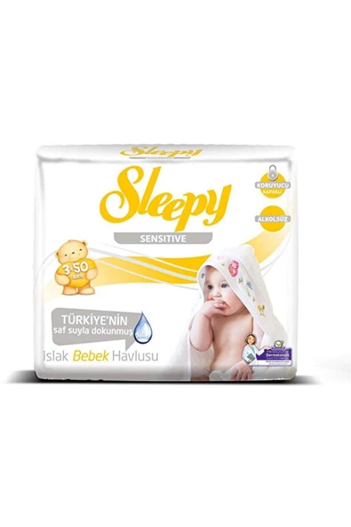 Sleepy Sensitive Islak Bebek Havlusu 3x50 Adet ürün görseli 1
