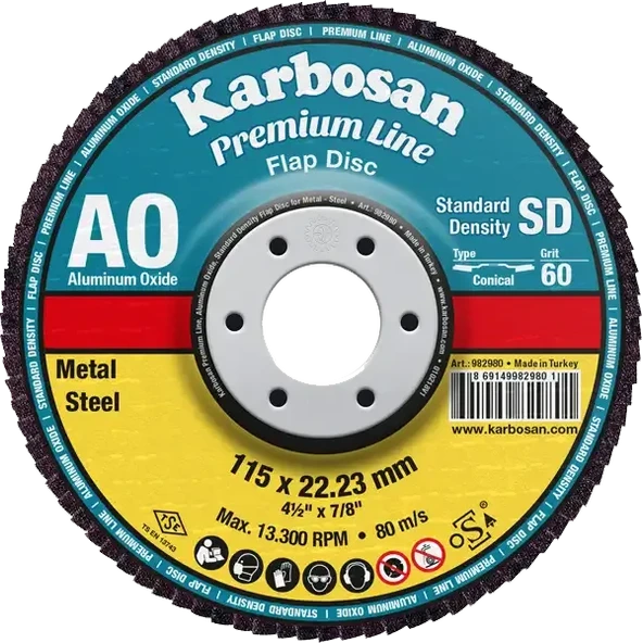 KARBOSAN 115mm Nk Flap Disk 80 Kum-10'lu paket ürün görseli 1