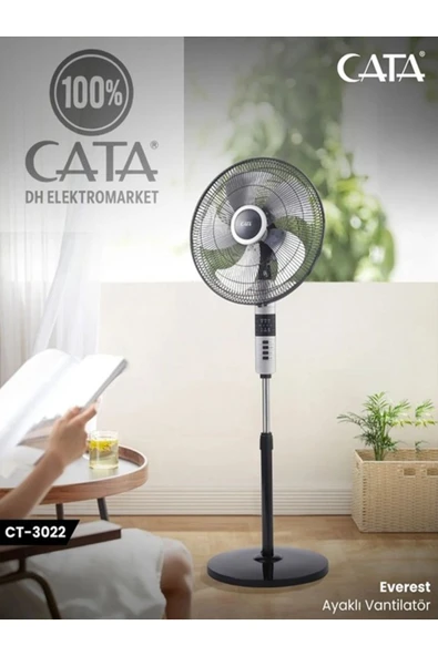 Cata 70W Kumandalı Ayaklı Vantilatör CT 3022 ürün görseli 1