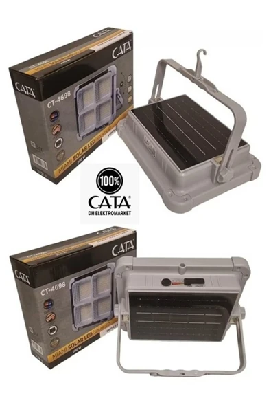 Cata 200W 6400K Taşınabilir Şarjlı Solar LED Projektör CT-4698 ürün görseli 1