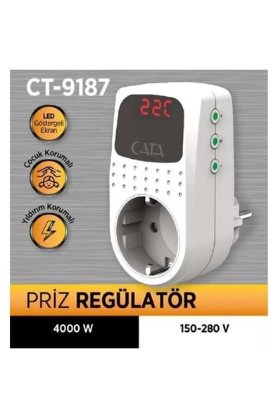 Cata PRİZ REGÜLATÖRÜ 150-280V 4000W - Resim 4