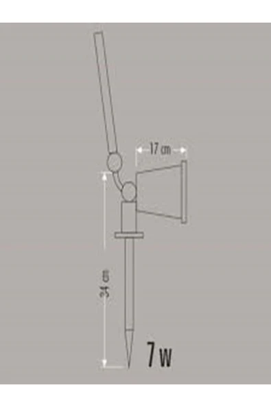 Cata 7W SOLAR BAHÇE ARMATÜRÜ (BEYAZ) - Resim 4