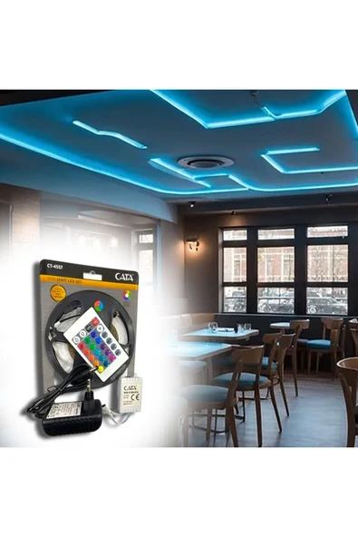 Cata Ct-4557 Rgb Şerit Led Seti (5 METRE RGB LED TRAFO RGB KUMANDA) ürün görseli 1