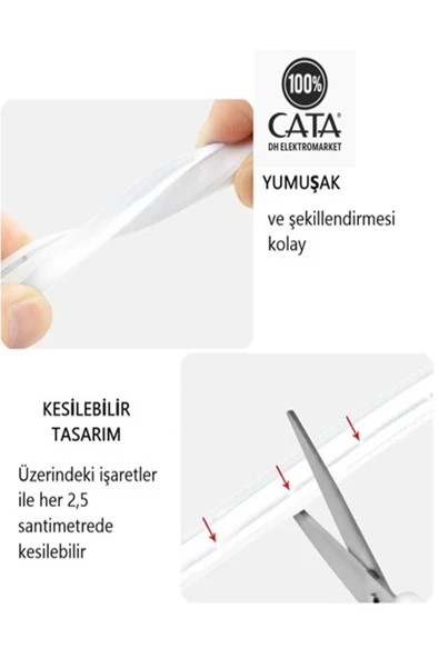 Cata 12 V Neon Led Beyaz 5mt - Resim 6